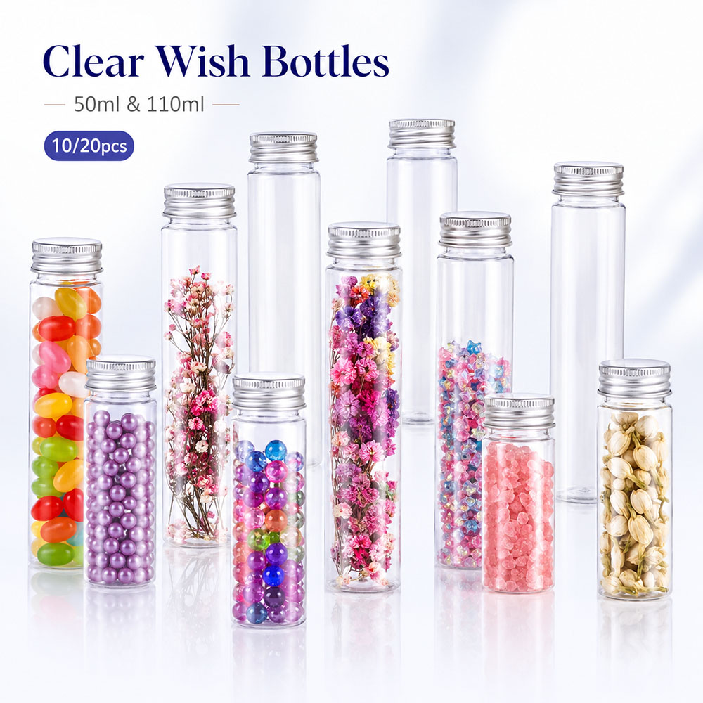 20pcs 50ml/100ml Clear Flat Tu - огляд і ціна Reusable Bottle