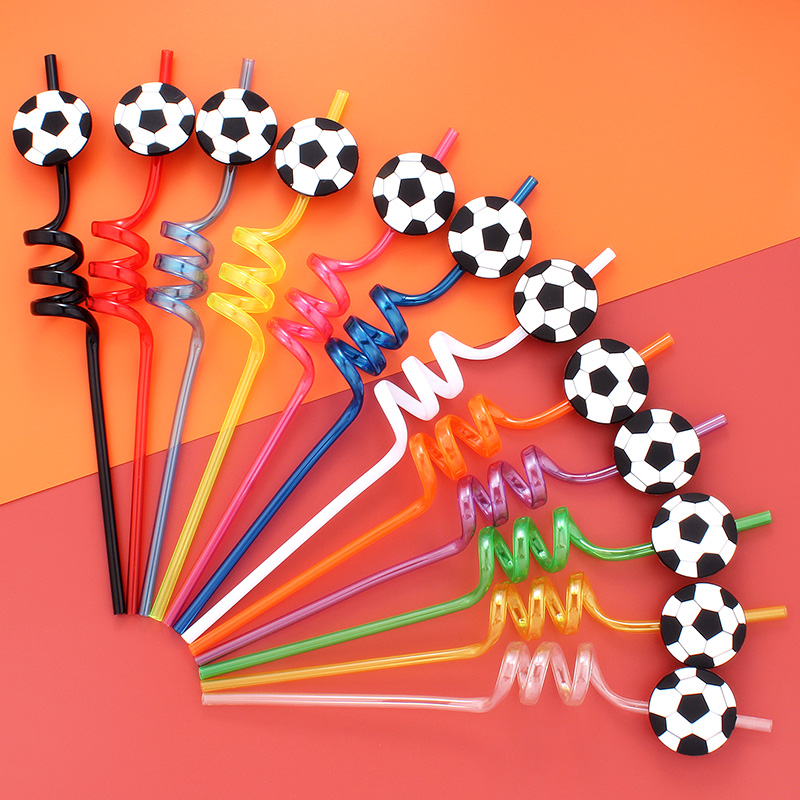 12pcs Football Themed Straws,  - огляд і ціна Reusable Straw