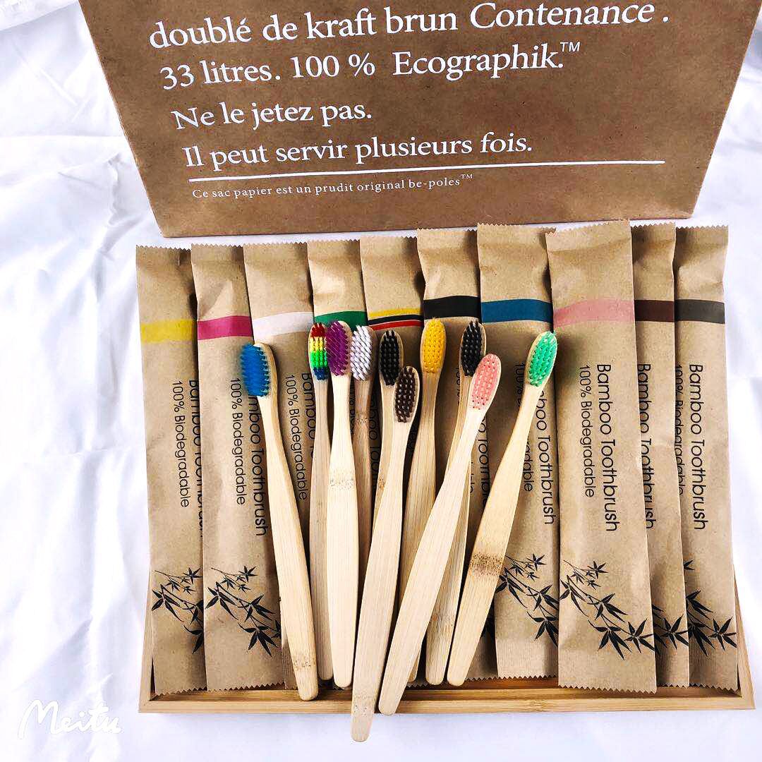 Random Color 5/10pcs Bamboo To - огляд і ціна Bamboo Toothbrush