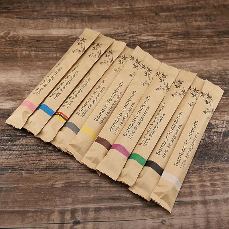 Random Color 5/10pcs Bamboo To - огляд і ціна Bamboo Toothbrush