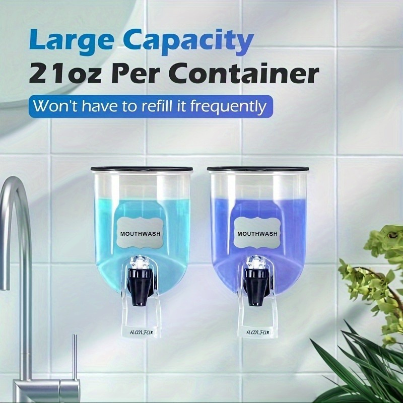 2PCS 600ml Mouthwash Dispenser - огляд і ціна Reusable Bottle