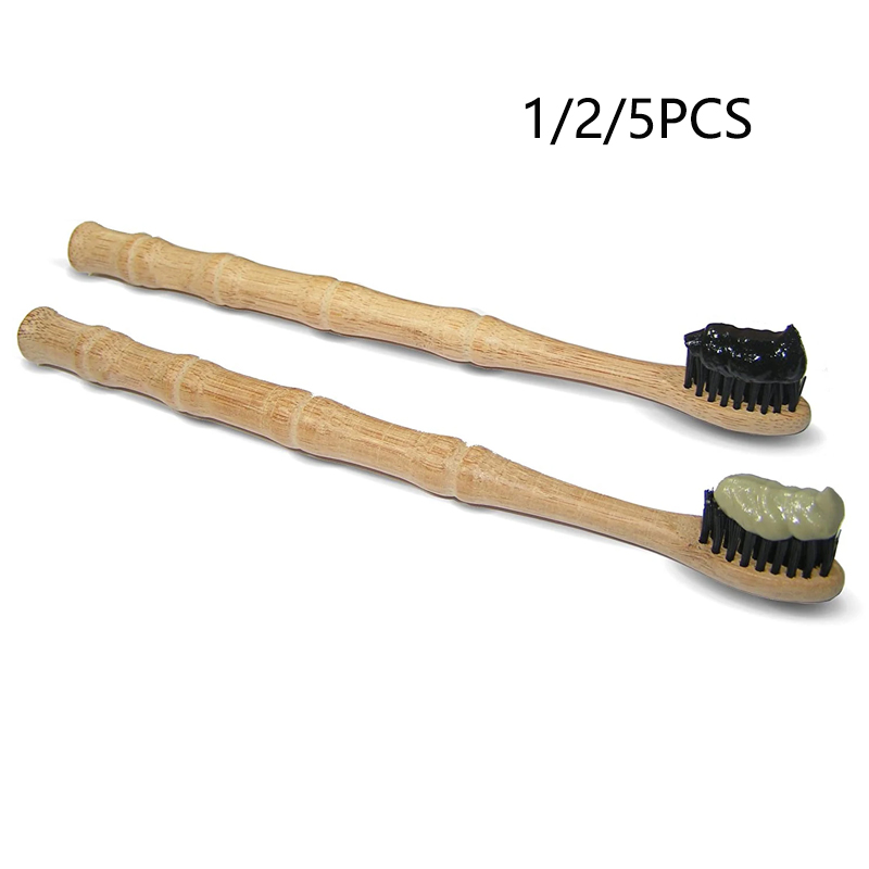 1/2/5 Pcs Natural Biodegradabl - огляд і ціна Bamboo Toothbrush