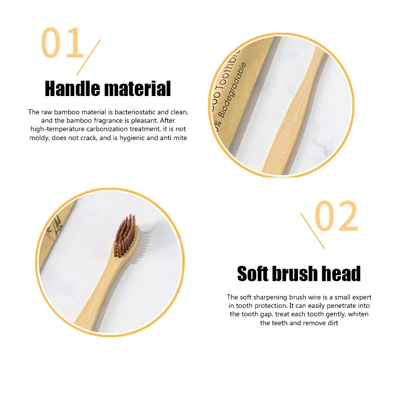 Bamboo Toothbrushes 100Pcs Eco - огляд і ціна Bamboo Toothbrush